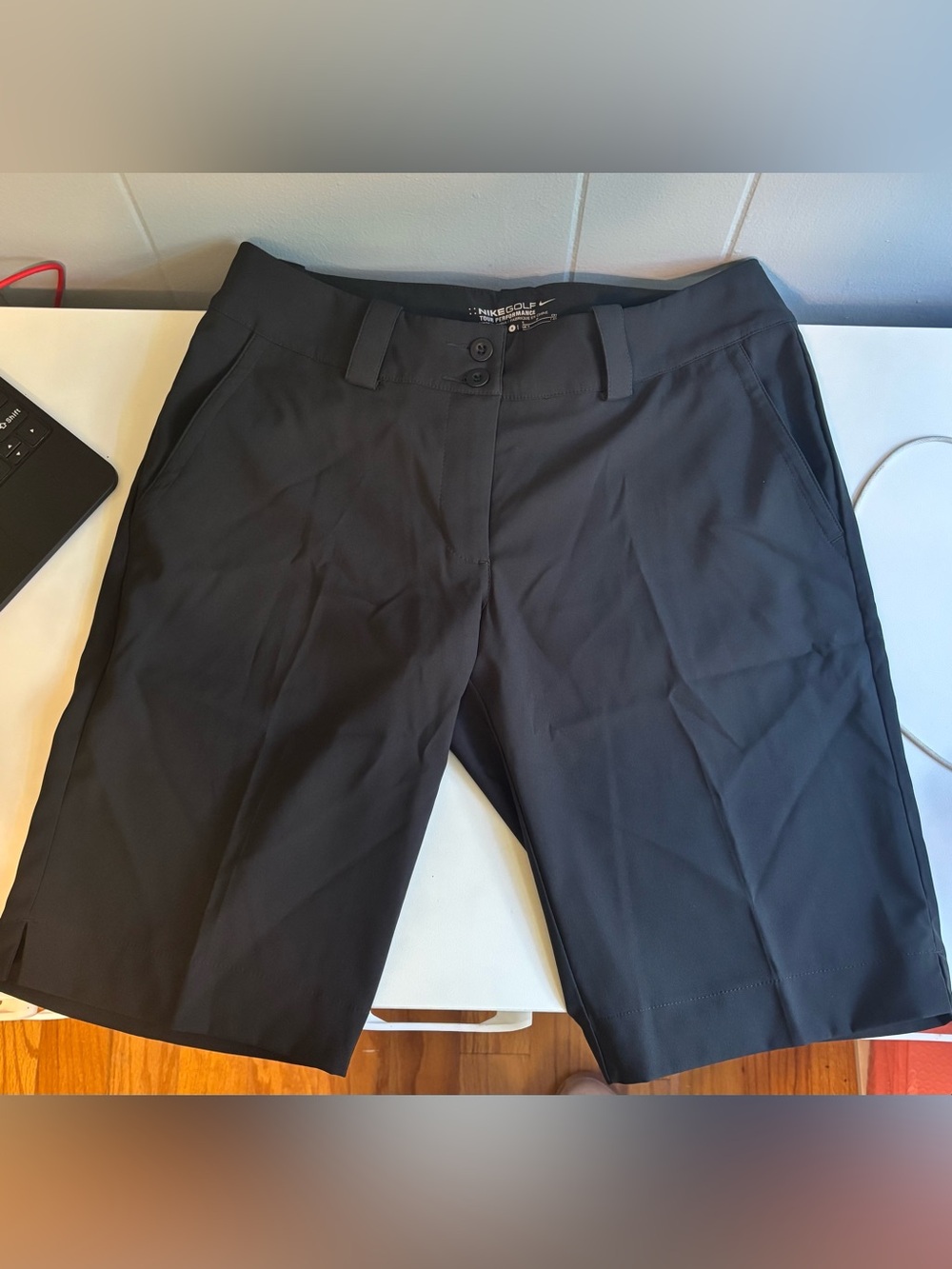 Nike Women Black Chino-Style Shorts
